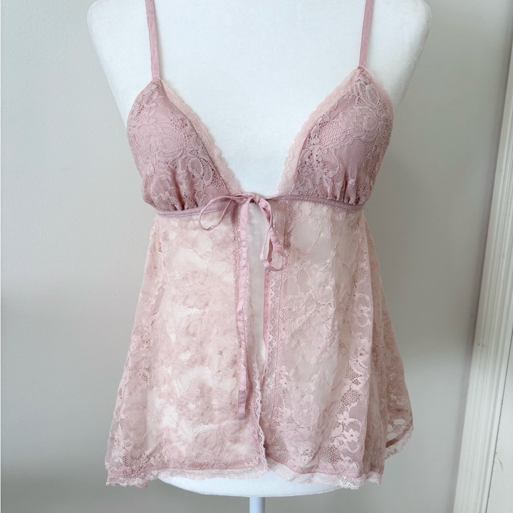 Urban Outfitters Roxie Sheer Lace Fly away top